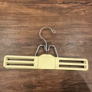 Vintage Tamor Hanger Plastic Ivory Yellow Clip Type Pants Skirt
